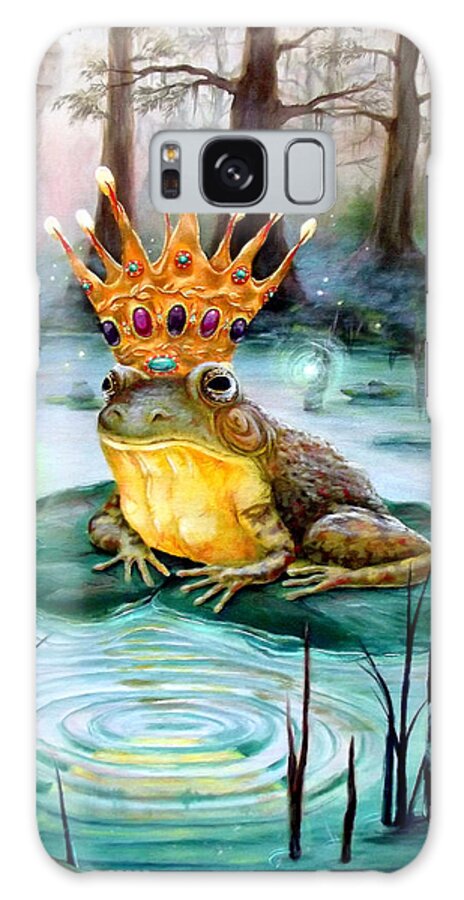 Frog Prince Galaxy Case featuring the painting Frog Prince by Heather Calderon