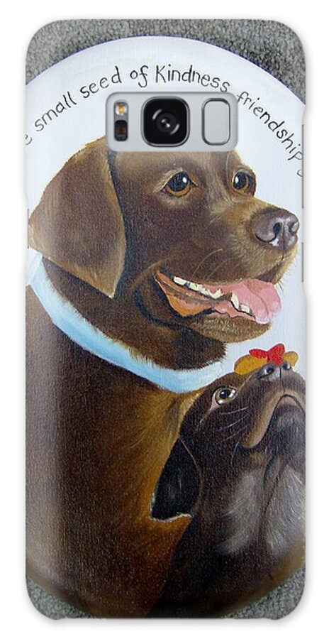 Dogs Galaxy S8 Case featuring the painting From One Small Seed of Kindness by Debra Campbell