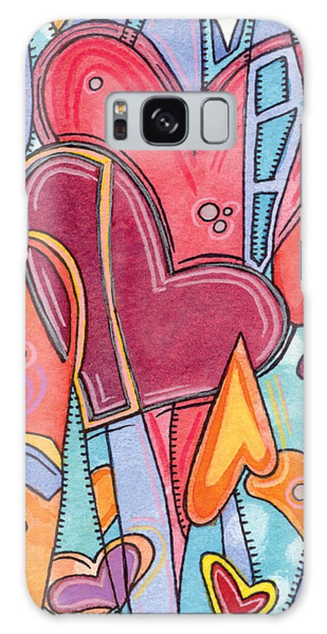 Hearts Galaxy Case featuring the painting From the Heart by Tanielle Childers