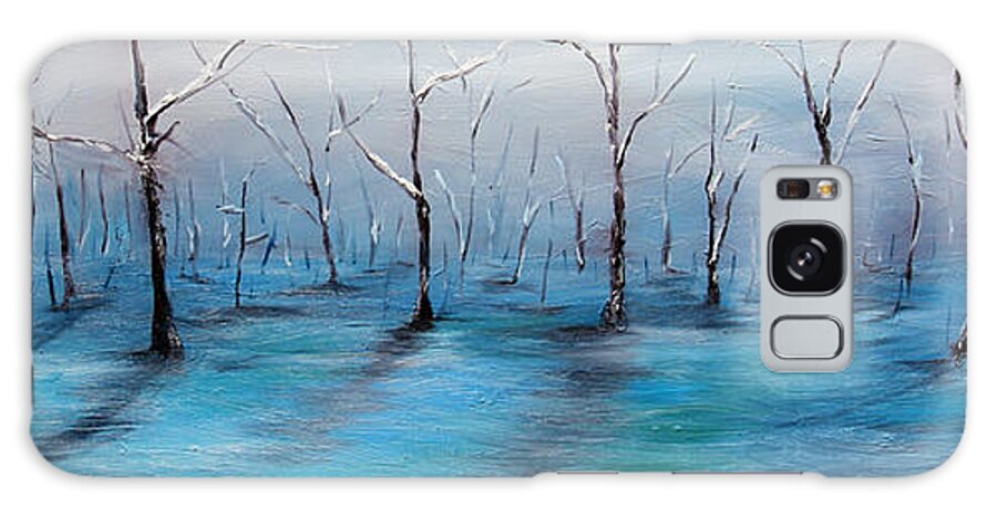 Woods Galaxy Case featuring the painting Frost Like Ashes by Meaghan Troup