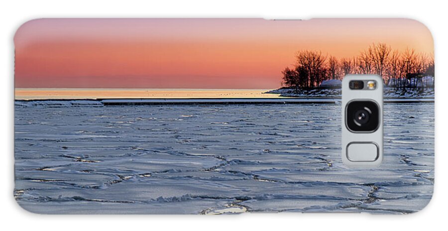 Scenics Galaxy Case featuring the photograph Frozen Lake Ontario Sunset by Frank Lee