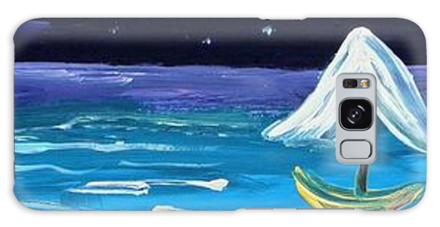 Sail Galaxy S8 Case featuring the painting Full Moon Full Sail by Mary Carol Williams