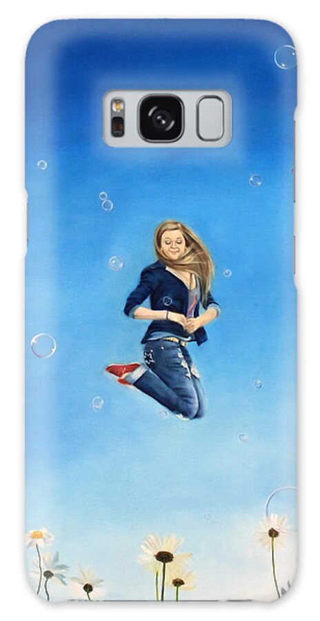 Fun Galaxy Case featuring the painting Fully Alive by Jeanette Sthamann