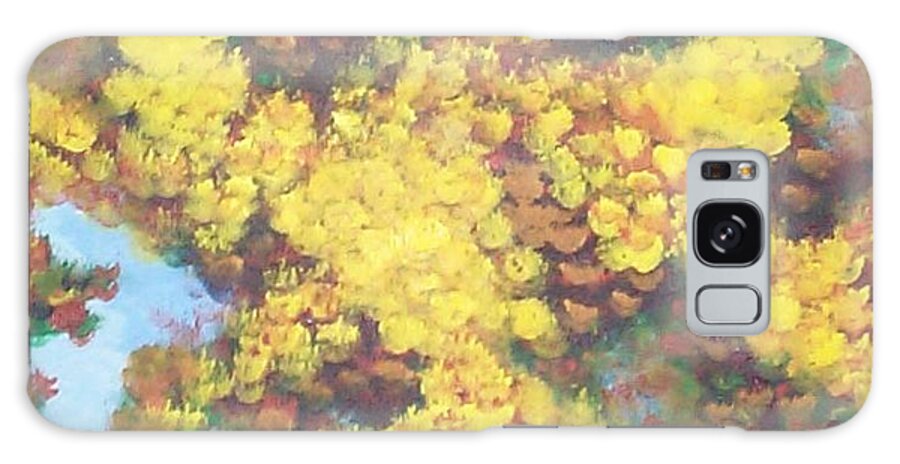 Yellow Galaxy Case featuring the painting Fun by Ray Nutaitis