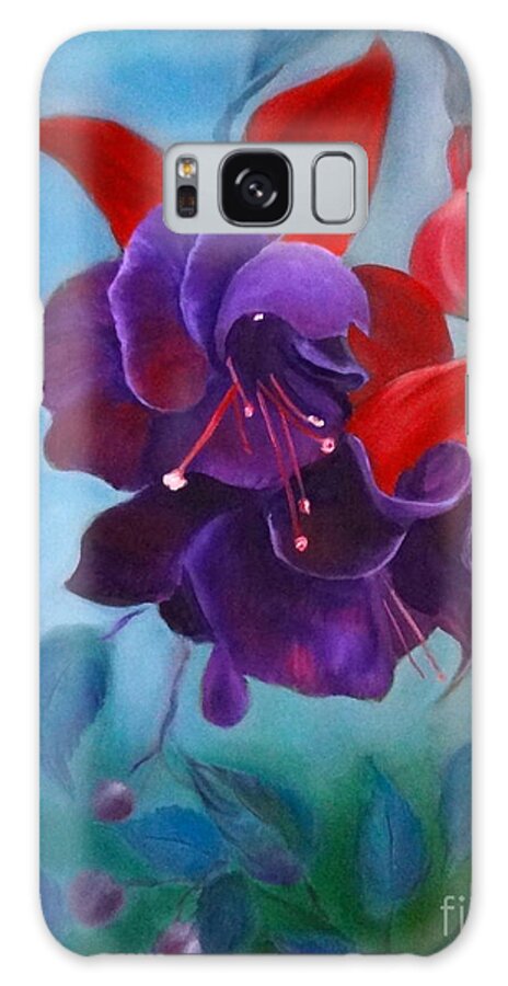 Flower Galaxy Case featuring the painting Fuchsia by Jenny Lee