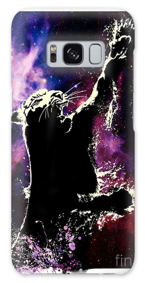 Space Galaxy Case featuring the painting Galactic Tiger by Sassan Filsoof