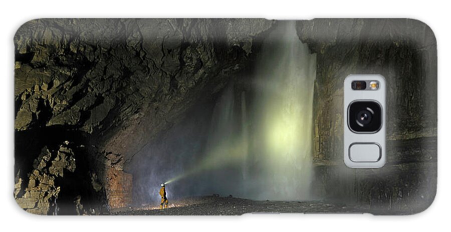 25-29 Years Galaxy Case featuring the photograph Gaping Gill Panorama In The Yorkshire by Robbie Shone