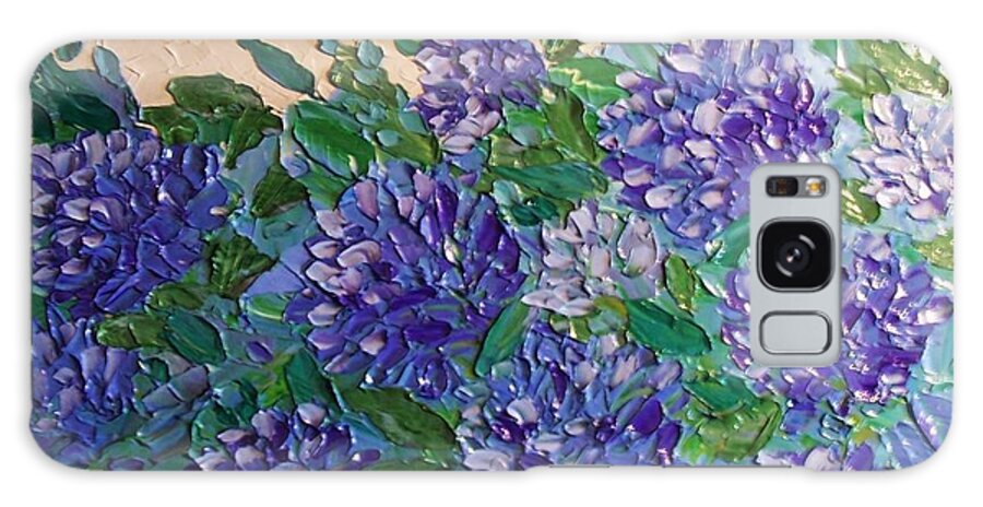 Flowers Galaxy Case featuring the painting Garden Beauty by Peggy Miller