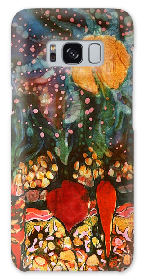Vegetables Galaxy Case featuring the tapestry - textile Garden in Moonlight by Carol Law Conklin