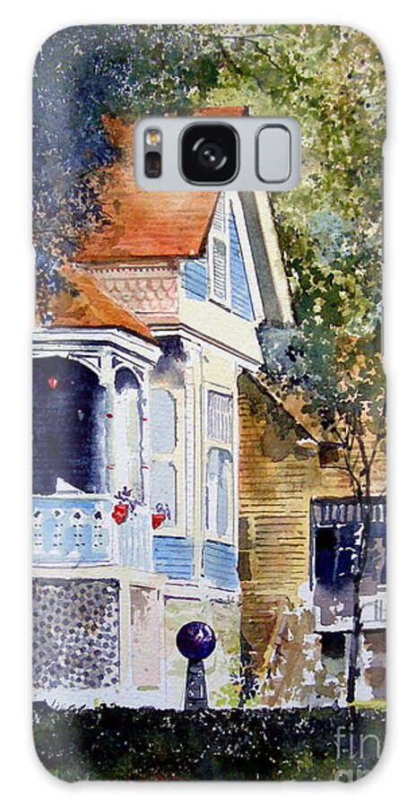 A Victorian House In Eureka Springs Galaxy S8 Case featuring the painting Garden Orb by Monte Toon