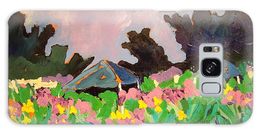 Garden Galaxy Case featuring the painting Garden Party 2 by Rodger Ellingson