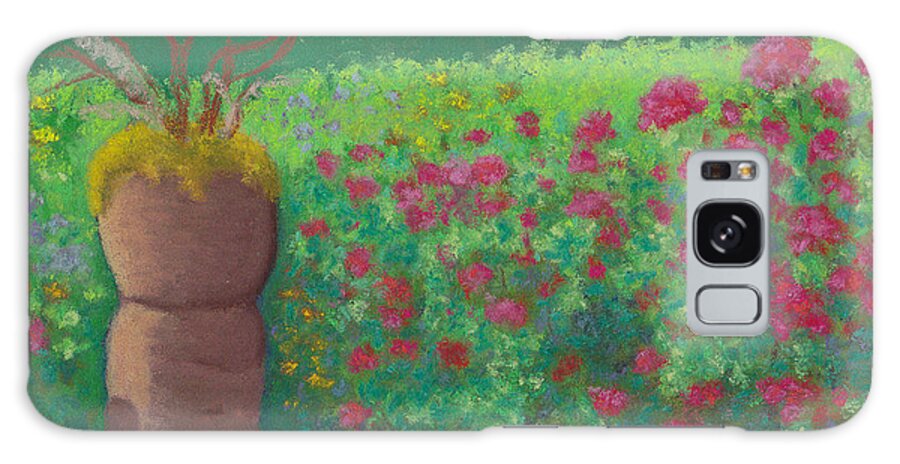 Garden Galaxy S8 Case featuring the pastel Garden Welcoming by Anne Katzeff