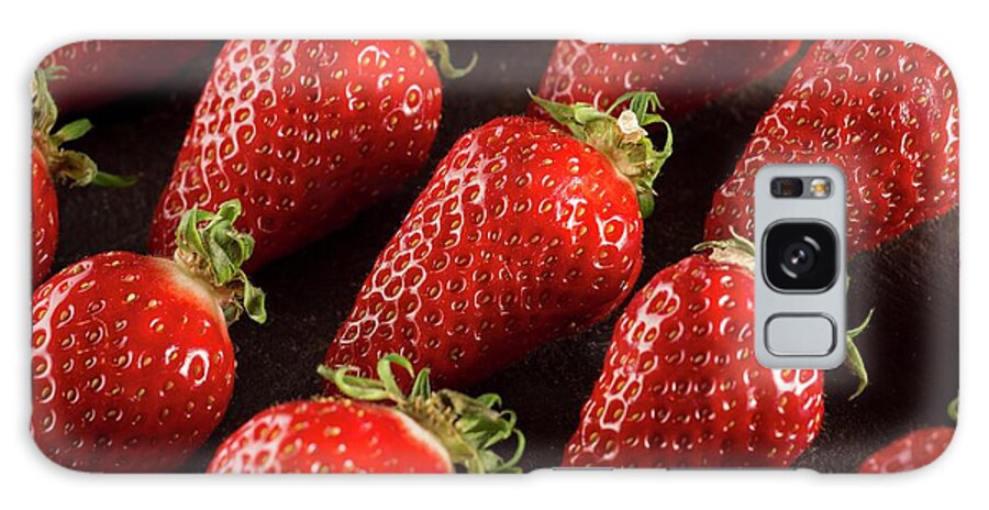 Nobody Galaxy Case featuring the photograph Gariguette Strawberries by Aberration Films Ltd