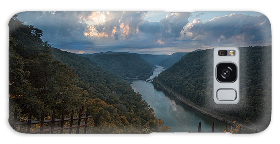Early Autumn Color Overlooking The New River At Hawk's Nest State Park In Ansted Galaxy Case featuring the photograph Gateway to Autumn by Jaki Miller