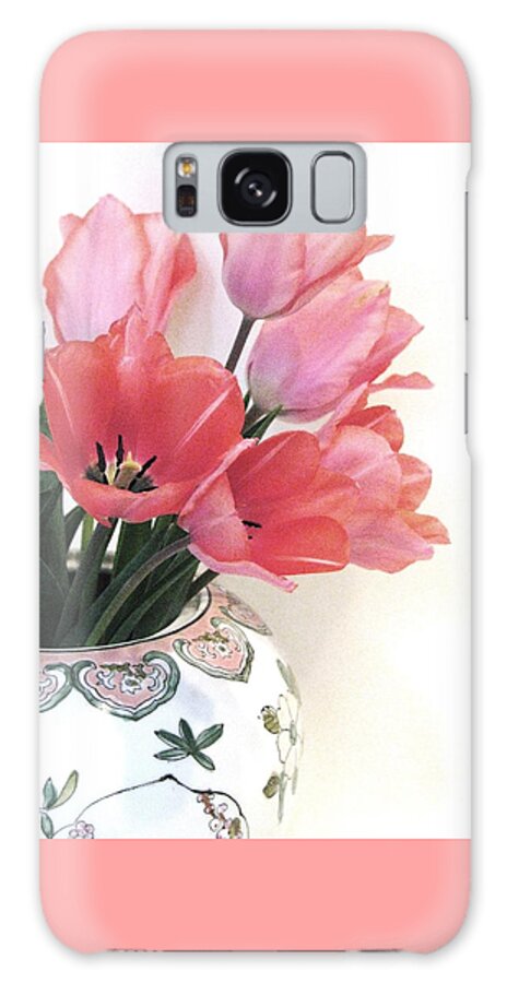 Pink Tulips Galaxy Case featuring the photograph Gathered Tulips by Angela Davies