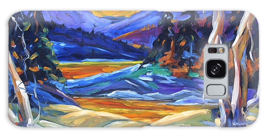 Canadian Landscape Created By Richard T Pranke Galaxy Case featuring the painting Geo Landscape II by Prankearts by Richard T Pranke