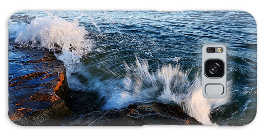 Water Galaxy Case featuring the photograph Georgian Bay Shore Surf by Steve Somerville