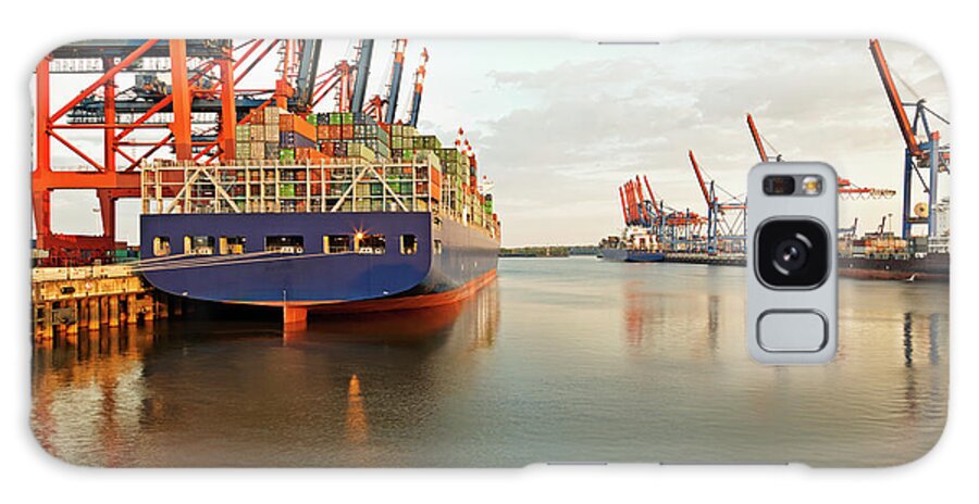 Freight Transportation Galaxy Case featuring the photograph Germany, Hamburg, View Of Container by Westend61