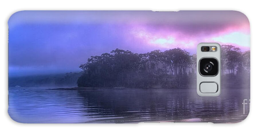  Galaxy Case featuring the photograph Ghostly Fog and Trees- Sunrise by Geoff Childs