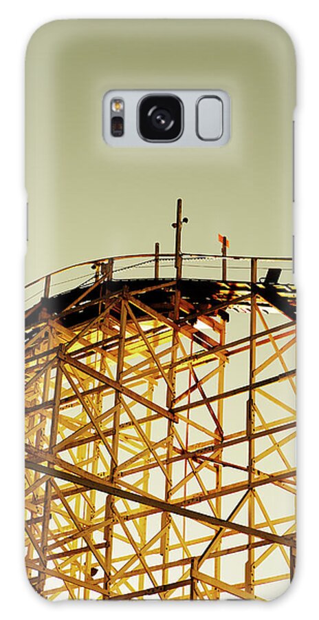 Roller Coaster Galaxy Case featuring the photograph Giant Dipper Roller Coaster Ride by Ron Koeberer