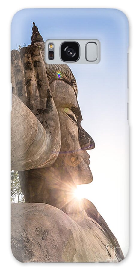 Buddha Galaxy Case featuring the photograph Giant reclining Buddha - Vientiane - Laos by Matteo Colombo