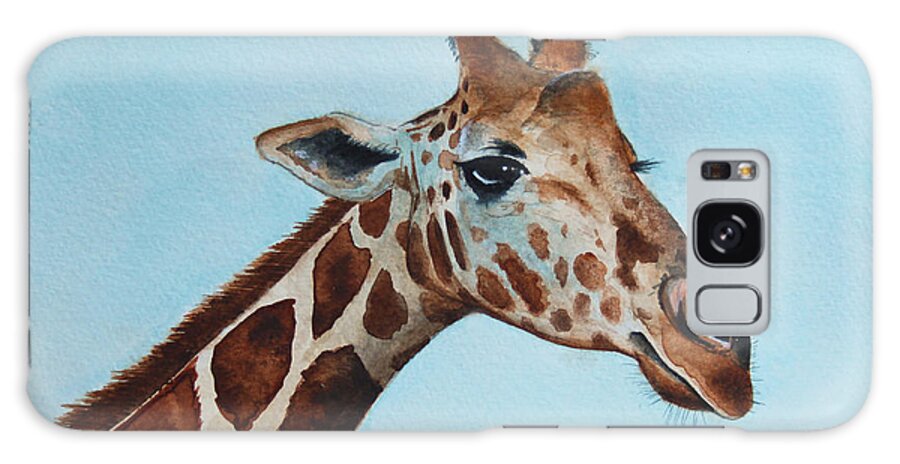 Giraffe Galaxy Case featuring the painting Giraffe by James Zeger