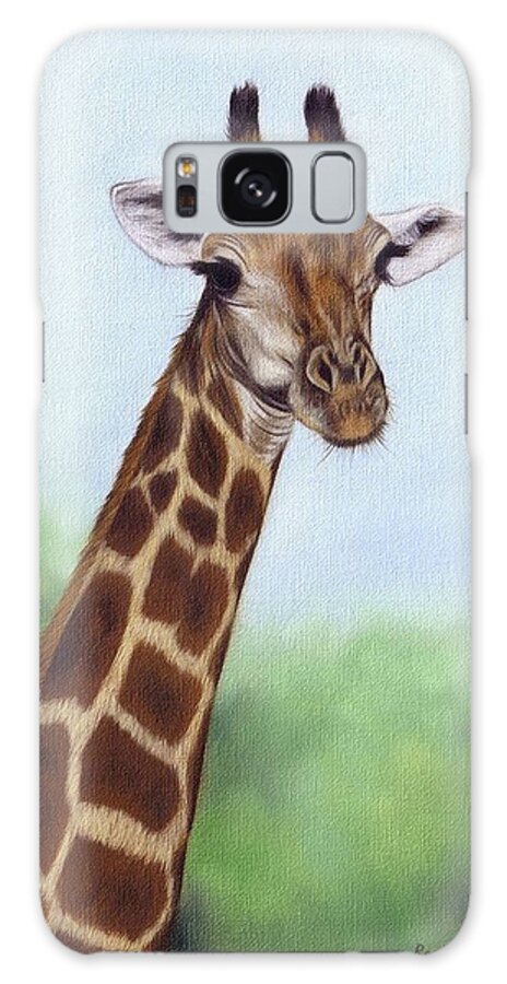Giraffe Galaxy Case featuring the painting Giraffe Painting by Rachel Stribbling