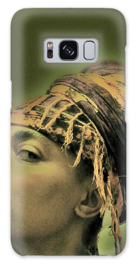 Girl In Gele Galaxy Case featuring the photograph Girl in Gele by Cleaster Cotton