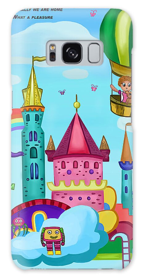 Baby Galaxy S8 Case featuring the painting Girls flying by Bogdan Floridana Oana