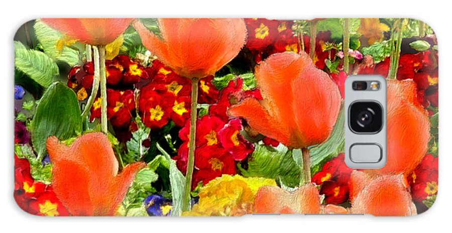 Red Galaxy Case featuring the painting Glorious Garden by Bruce Nutting