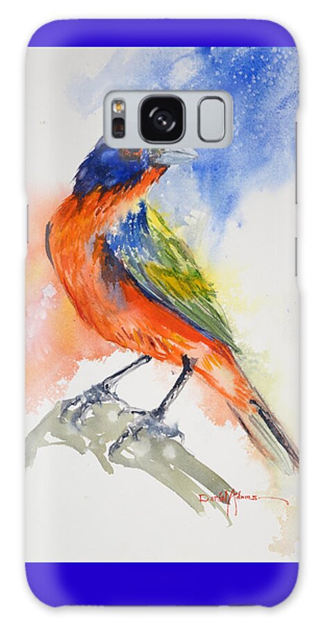 Bird Galaxy S8 Case featuring the painting DA188 Glow of the Painted Bunting Daniel Adams by Daniel Adams
