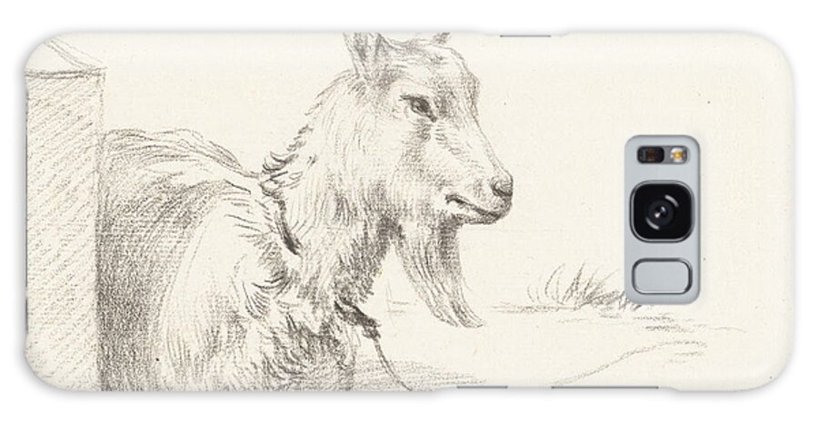 1810 Galaxy S8 Case featuring the drawing Goat, Half Lying In A Loft, Jean Bernard by Quint Lox