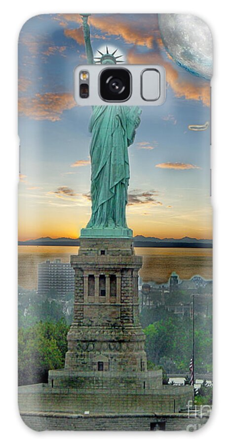 Statue Galaxy Case featuring the photograph Goddess Of Freedom by Gary Keesler
