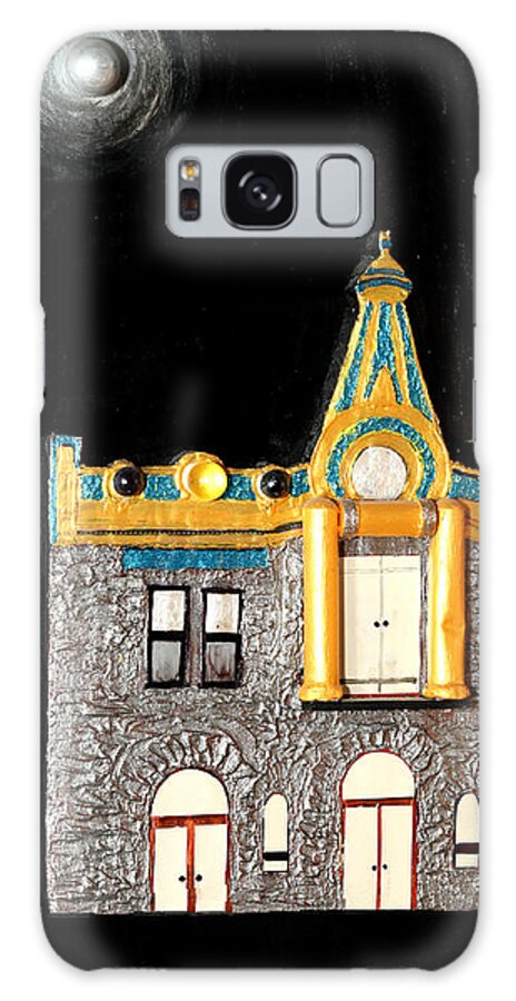 Victorian Galaxy S8 Case featuring the painting Gold Victorian Mansion-Montreal by Robert Handler