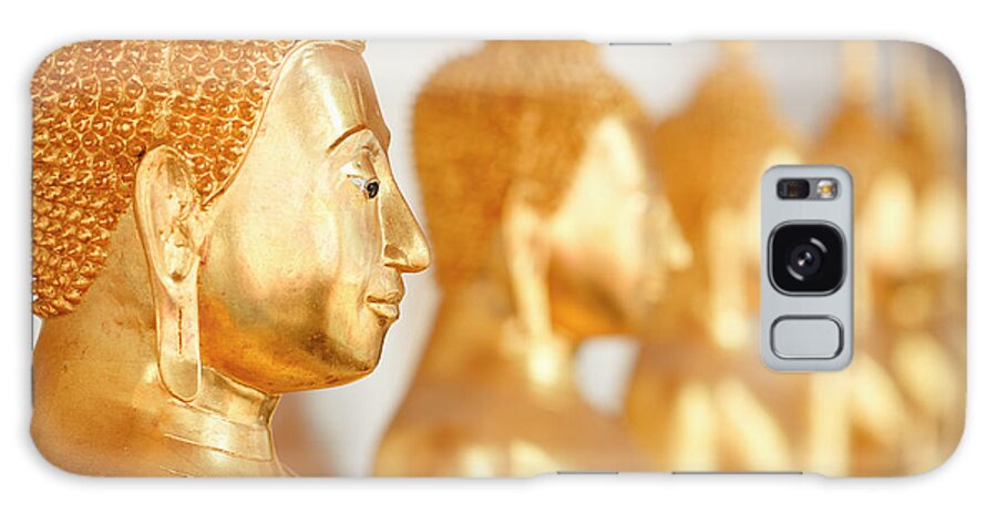 Tranquility Galaxy Case featuring the photograph Golden Buddha Statue by Fred Froese