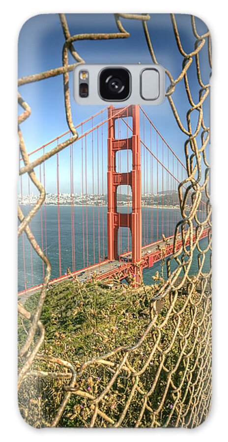 Golden Gate Galaxy Case featuring the photograph Golden Gate through the fence by Scott Norris