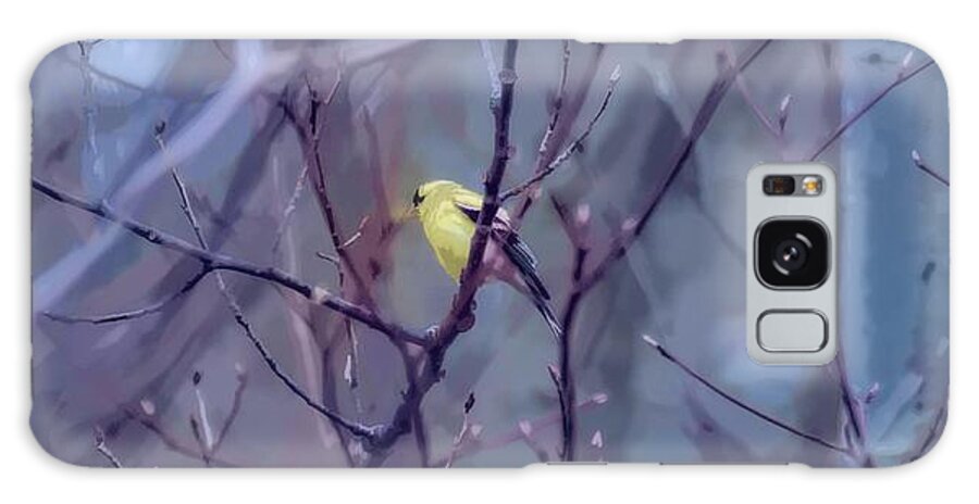 Goldfinch Galaxy Case featuring the photograph Goldfinch in the Woods 2 by Henry Kowalski