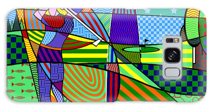 Colorful Galaxy Case featuring the digital art Golf by Randall J Henrie