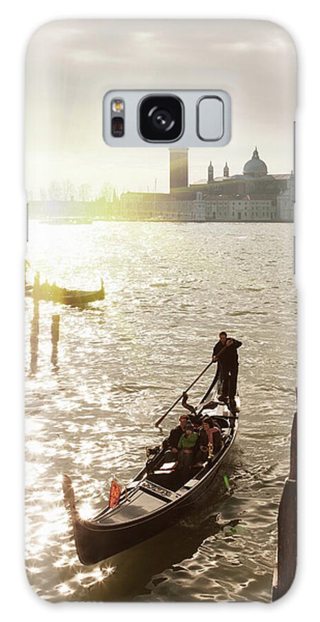Tranquility Galaxy Case featuring the photograph Gondolas In The Canal Grande Of Venice by Cultura Rm Exclusive/lost Horizon Images