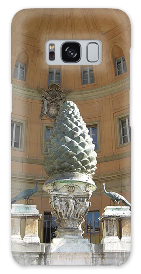 Rome Galaxy S8 Case featuring the photograph Good Luck Pineapple and Peacocks by Deborah Smolinske