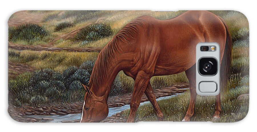 Horses Galaxy Case featuring the painting Good'Ol Red by Ricardo Chavez-Mendez