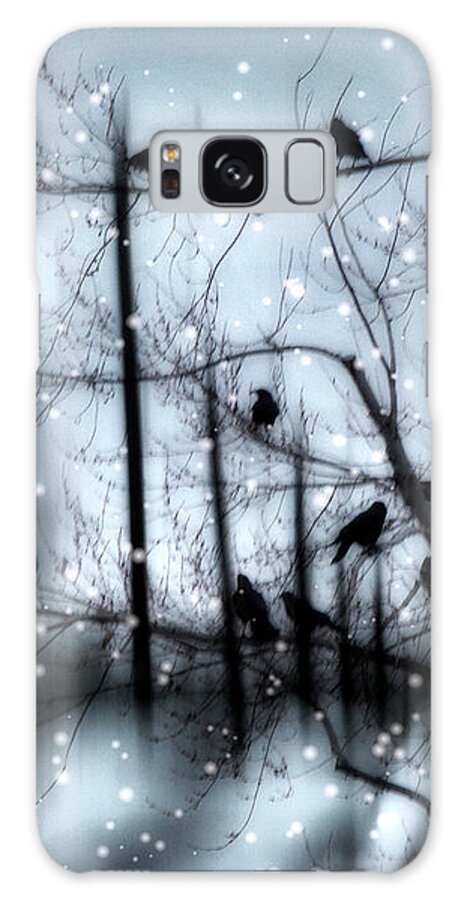 Blue Galaxy Case featuring the photograph Gothic Snow Storm by Gothicrow Images