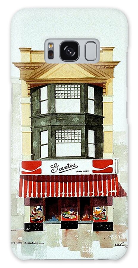 Wilmington De Galaxy S8 Case featuring the painting Govatos' Candy Store by William Renzulli