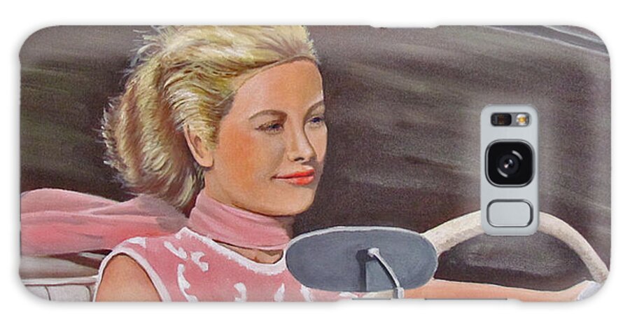 Grace Kelly Galaxy Case featuring the painting Grace Kelly - To Catch a Thief by Kevin Hughes
