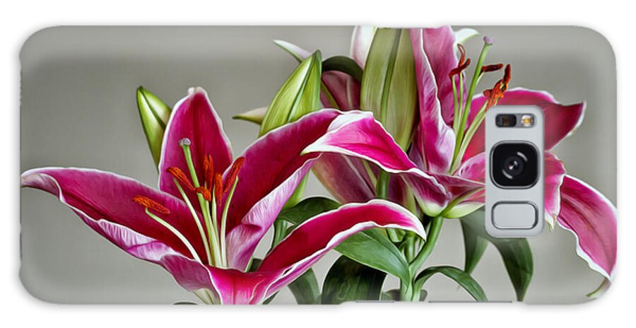 Lily Galaxy Case featuring the photograph Graceful Lilies by Linda Tiepelman