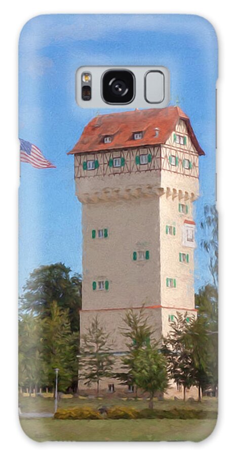 Grafenwoehr Galaxy Case featuring the photograph Grafenwoehr Water Tower by Shirley Radabaugh