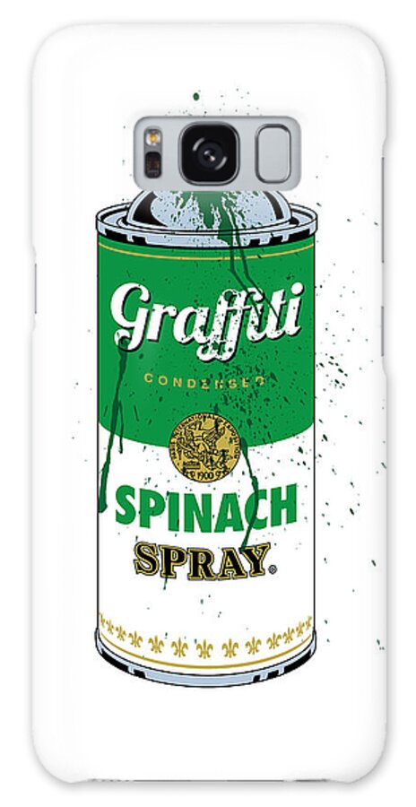 Logo Galaxy S8 Case featuring the digital art Graffiti Spinach Spray Can by Gary Grayson