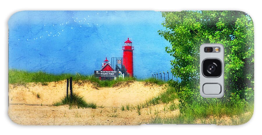 Lighthouse Galaxy Case featuring the photograph Grand Haven Lighthouse by Joan Bertucci