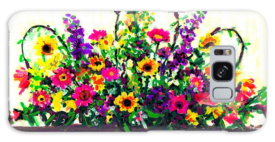 Bouquet Galaxy Case featuring the painting Grandchildren's Bouquet by Candace Lovely