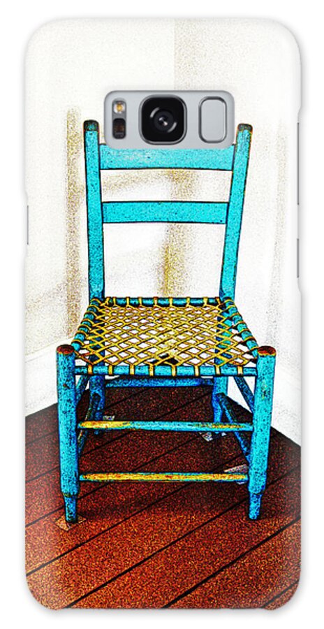 Chair Galaxy Case featuring the photograph Granular Blue by Holly Blunkall